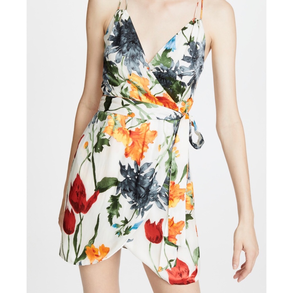 Alice + Olivia Susana Wrap Floral Dress (sz 6)